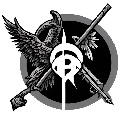 soldier of god symbol tattoo design idea