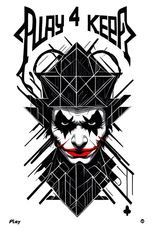 "Play 4 Keeps"  joker tattoo design idea