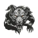 hell hounds tattoo design idea