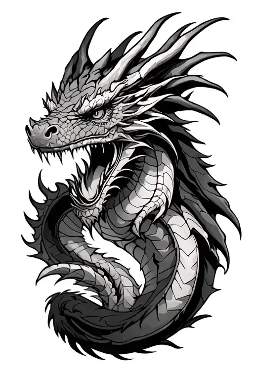 dragon tattoo design idea