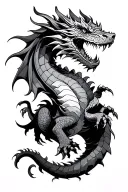 dragon tattoo design idea