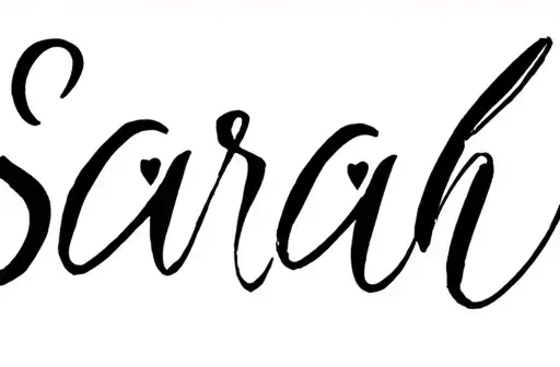 "Sarah" tattoo design idea