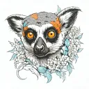 lemur tattoo design idea