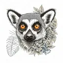 lemur tattoo design idea