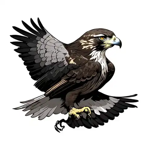 Red Tailed Hawk tattoo design idea