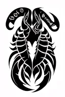 taurus and scorpio zodiac sign tattoo design idea