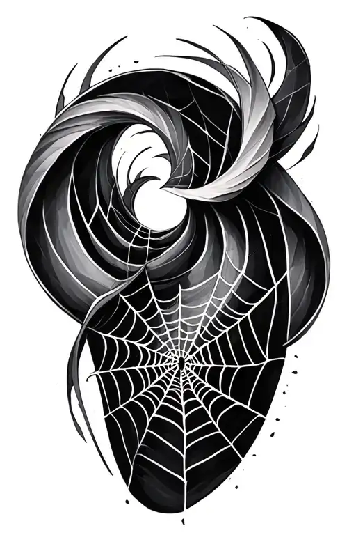 get a spider web tattoo on your elbow spiraling polygons tattoo design idea