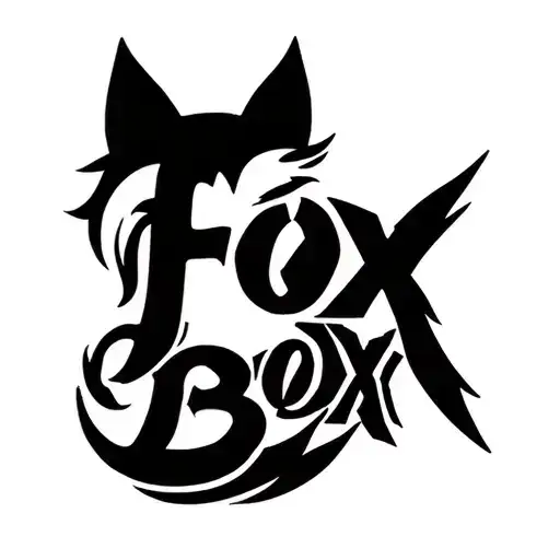 "Fox Box" "Fox Box" in the shape of a fox tail tattoo design idea
