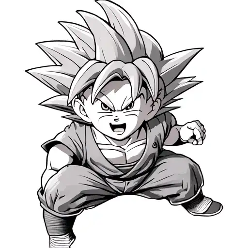Dragon Ball son goku kid tattoo design idea