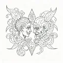 Tattoo that symbolises parents with toxic relationship tattoo design idea