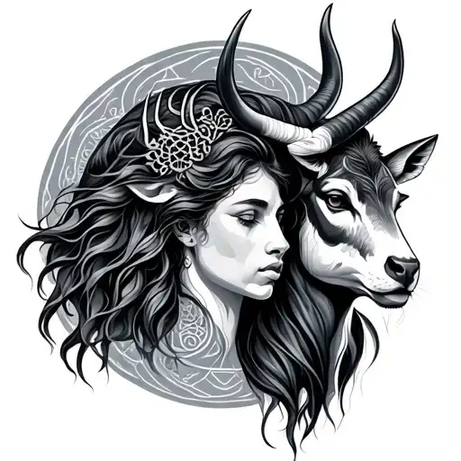 Gemini, Virgo, Taurus zodiac symbol tattoo design idea