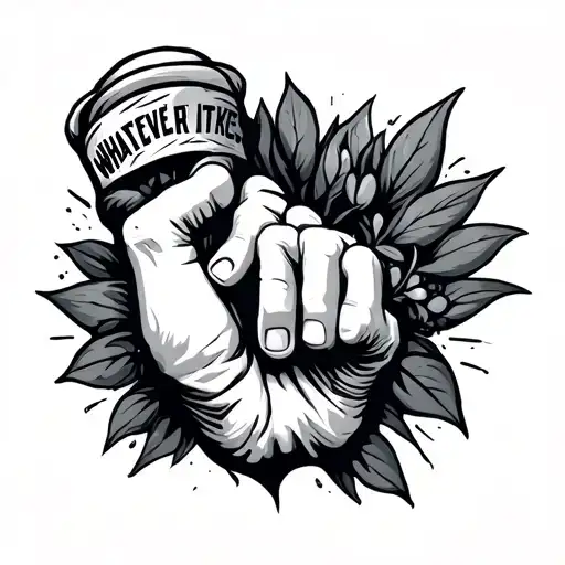 whatever it takes boys hand tattoo design idea