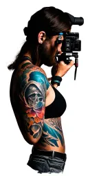 videographer capturing tattoo design idea