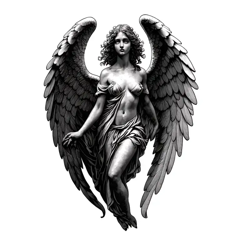 angels wings tattoo design idea