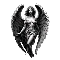 angels wings tattoo design idea