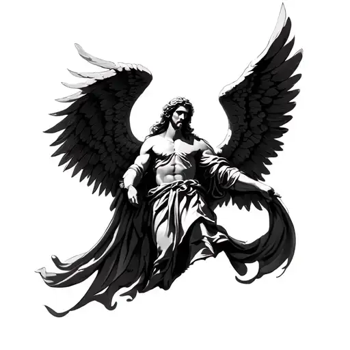 arch angel michael archangel tattoo design idea
