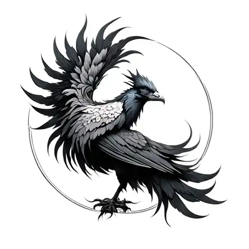 Asian Phoenix tattoo design idea