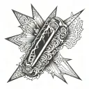 slap and razor blade tattoo design idea
