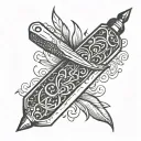 slap and razor blade tattoo design idea