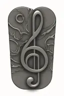 Treble clef tattoo design idea