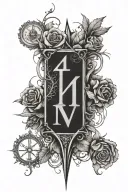 4 birth years in Roman numerals tattoo design idea