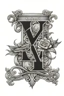 4 birth years in Roman numerals tattoo design idea