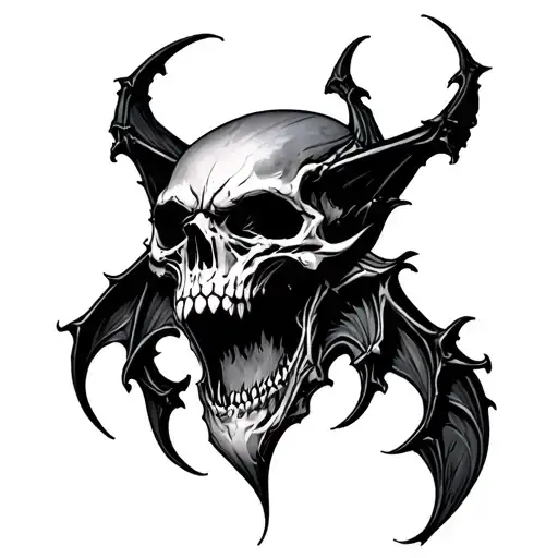 Deathbat tattoo design idea