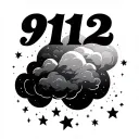 stars,clouds,912 area code, 2006, tattoo design idea