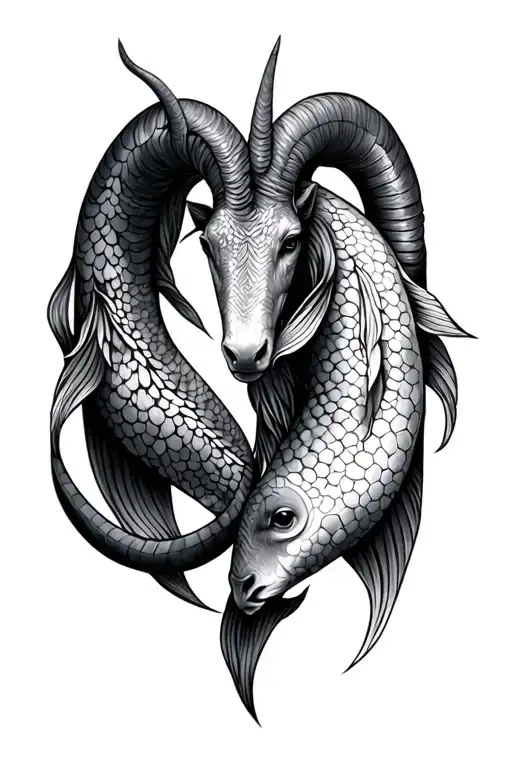 Capricorn And Pisces and libra zodiac sign tattoo design idea