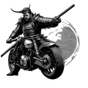 Samurai Biker tattoo design idea