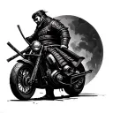 Samurai Biker tattoo design idea