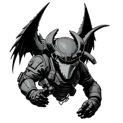 helldiver from the game helldivers 2 tattoo design idea