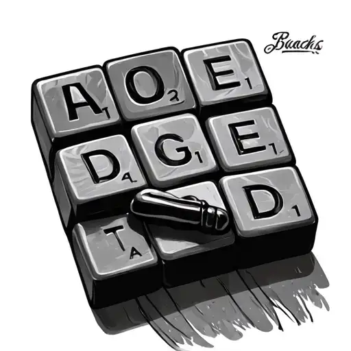 Scrabble Tile tattoo design idea