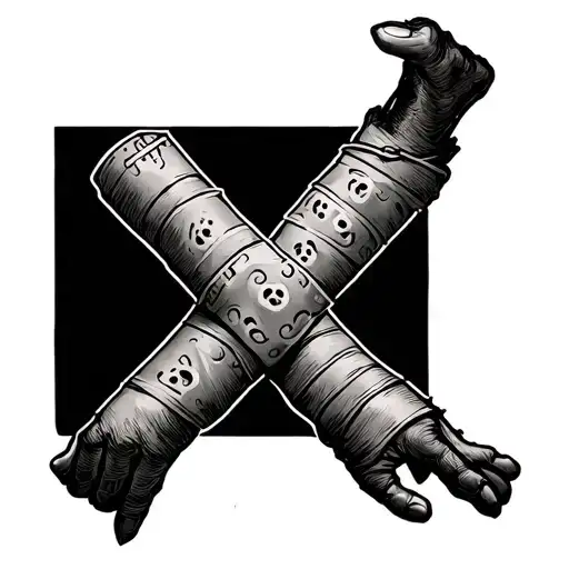 Horny Bandages Wound tattoo design idea