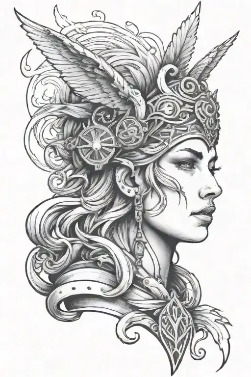 Rune of Freya tattoo design idea