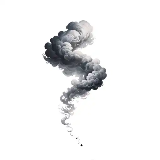Coverup Clouds and Smoke tattoo design idea