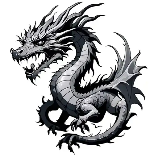 Dragon Zodiac Knights tattoo design idea