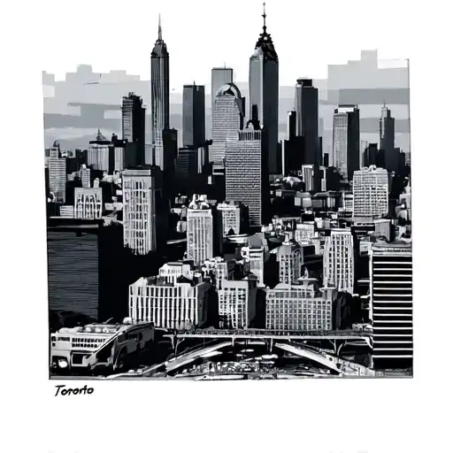 Toronto Skyline tattoo design idea