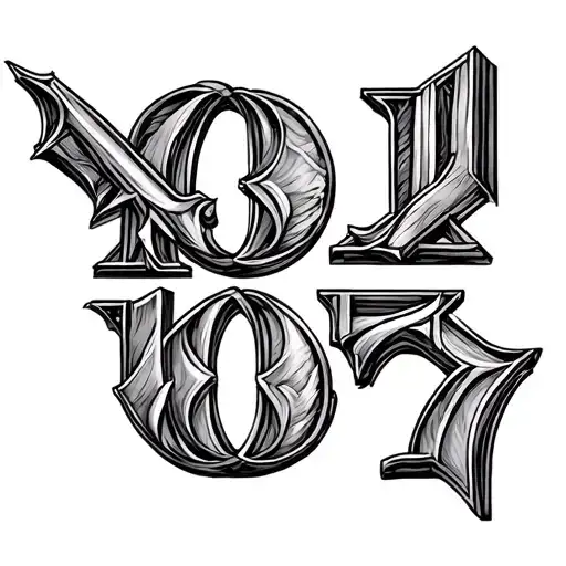 1967 Roman Numerals tattoo design idea