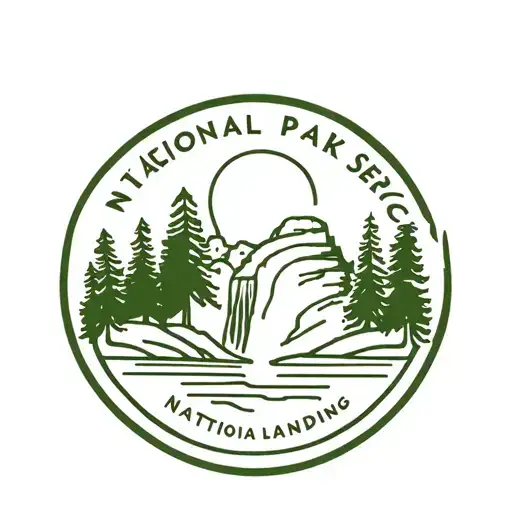 National Park Service logo, with 'Angels' Landing' and arches from Arches National Park. Sequoia trees and a waterfall tattoo design idea