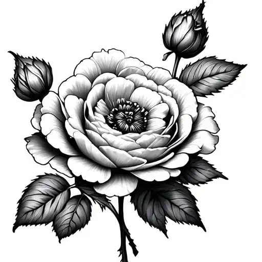 Ranunculus tattoo design idea