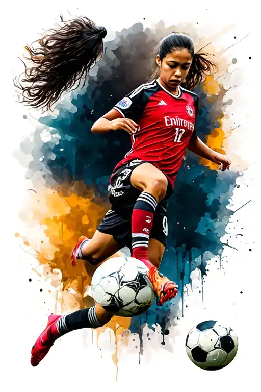 hijas ,fútbol,barrio tattoo design idea