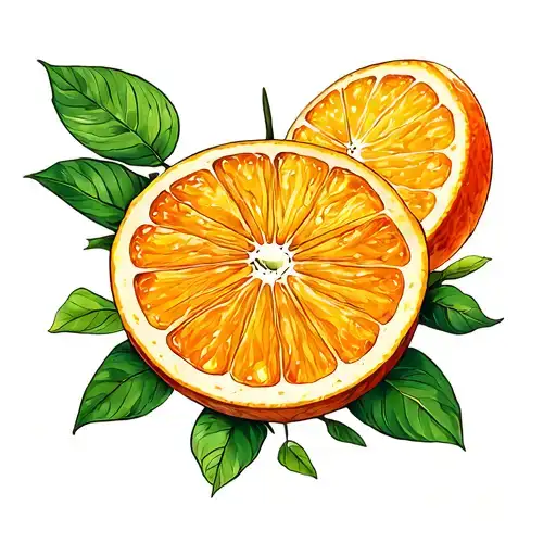 Orange Slice tattoo design idea