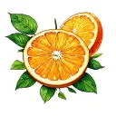 Orange Slice tattoo design idea