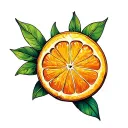 Orange Slice tattoo design idea