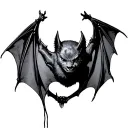 bat hanging upside down tattoo design idea