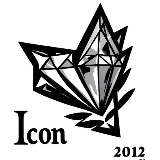 Send me a tattoo for approximately 250 euros, a diamond tattoo with the name Ion and the year of birth 2012, with some d tattoo design idea