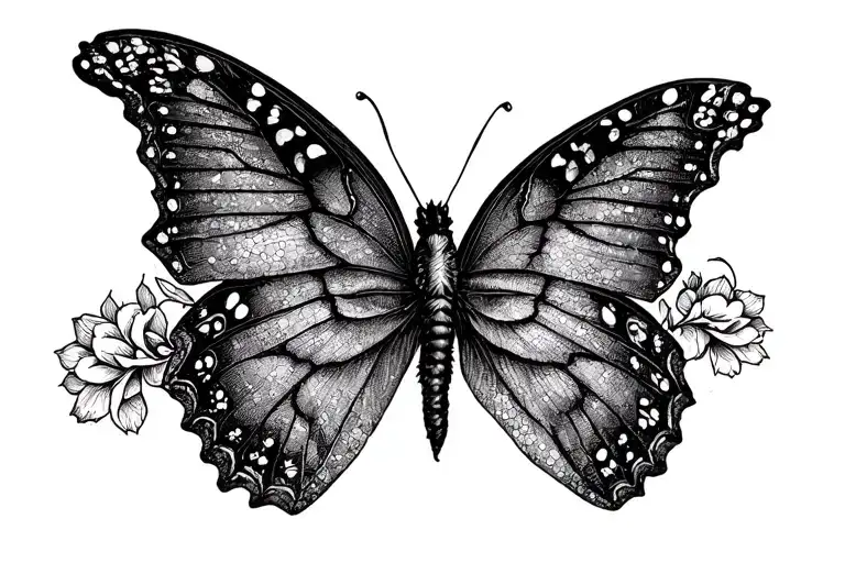 "Ashok" butter fly tattoo design idea