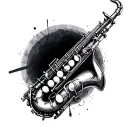 saxophone tattoo design idea
