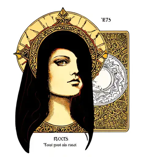 High priestess tarot card tattoo design idea